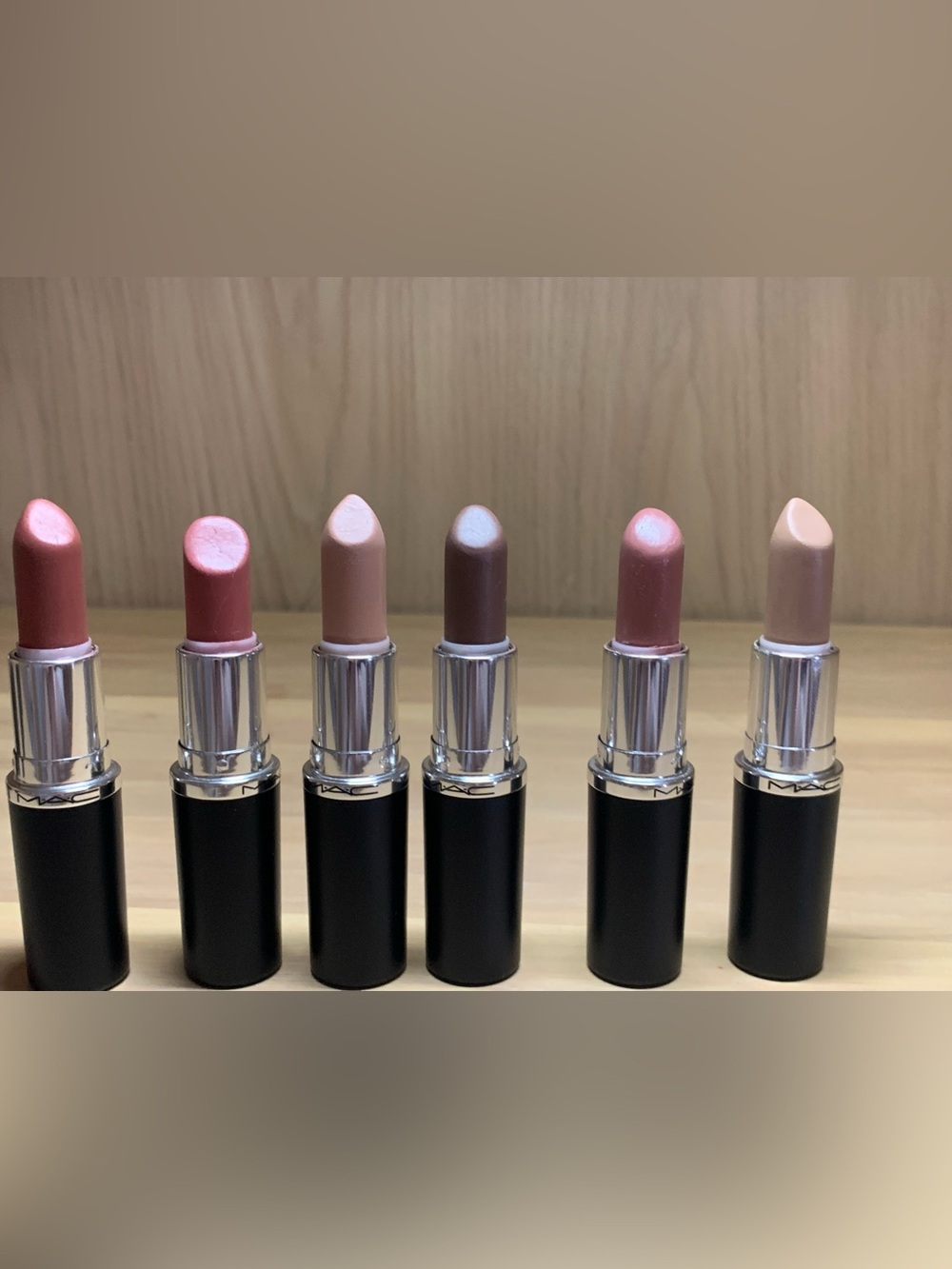 MAC Macximal Matte & Sleek Satin Nude Lipstick Huge 6 Piece Bundle Lot